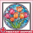 Full Embroidery Cottonthread 11CT Print Stain Glass Tulip Cross Stitch(ACC-1570)