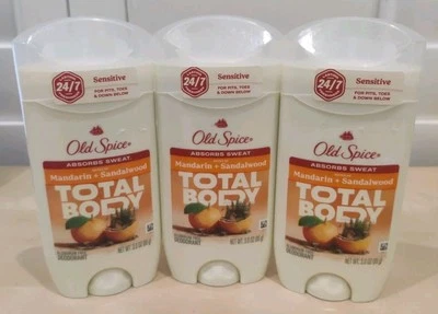 Old Spice Total Body Deodorant, Mandarin + Sandalwood 3oz (3-pack) - Image 1 of 2