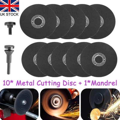 10Pcs Metal Cutting Discs with Rotary Tool Drill Attachment for Metalworking - Image 1 of 4