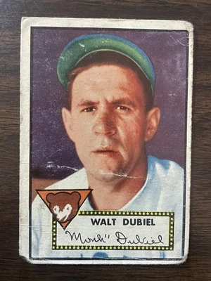 1952 Topps Baseball Card Walt Dubiel #164 Chicago Cubs - Image 1 of 2