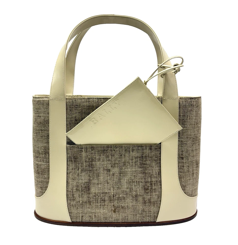 Auténtico bolso de mano Bally y cuero beige de Japón0801 Foto 1 de 4