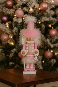 Kurt Adler 15" Hollywood Pink Nutcracker- Hand Decorated - Picture 1 of 6