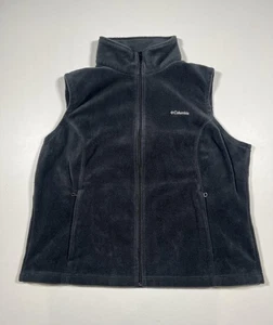 Columbia Vest 2XL Gray Fleece Full Zip Pockets Outdoor Layering Mock Neck - Picture 1 of 8