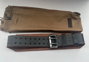 Lot Of 4 Rolfs Belt Mens Size Medium Black Weightlifting Leather Double Prong - Picture 1 of 12