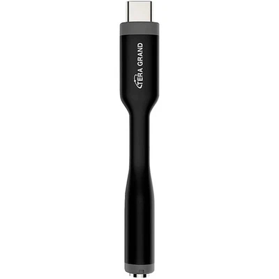 Adaptador de audio Tera Grand USB-C a conector para auriculares de 3,5 mm negro Foto 1 de 4