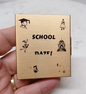 1963 School Daze Crestubilee Gold Metal Precious Photos Case Creston Iowa - Bild 1 von 9