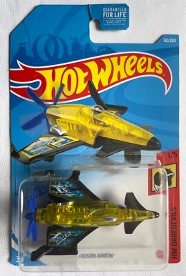HOT WHEELS HW DAREDEVILS 1/5 POISON ARROW DIE-CAST PLANE (Mattel, 2020) 30/250 - Image 1 of 2
