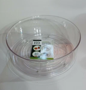 M.Design Lazy Susan Round Clear Plastic Storage Bin, Containers, Tray - Picture 1 of 2