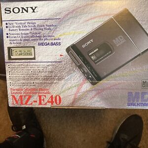Vtg Sony MD MiniDisc Player MZ-E40 Portable Walkman,8 New Sealed Mini Disks,L@@K