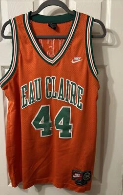 Camiseta deportiva de baloncesto vintage 44 Jermaine O Neal Eau Claire para hombre (M) naranja Nike Foto 1 de 4
