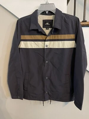 Jaqueta Masculina O’Neill United Coaches Forrada de Lã Tamanho Grande Cinza Nova Com Etiqueta Skatista - Imagem 1 de 4