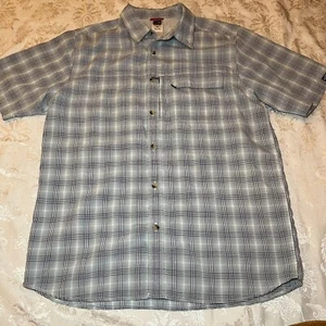 The North Face Adult M Short Sleeve Button Up Nylon Fishing Shirt Mens - Picture 1 of 5