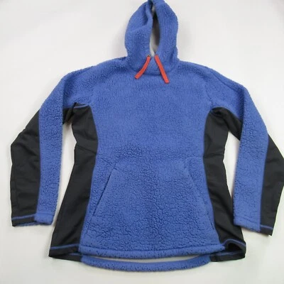 Cabelas Hoodie Womens Large Blue Long Sleeve Lightweight Pockets Fleece - Image 1 of 4