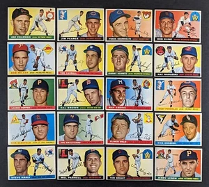 1955 Topps Baseball Starter Set 20 Cards Jerry Lynch - Picture 1 of 3