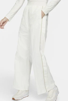 NIKE значок женщин светло бежевый высоты широкие брюки женский размер Великобритании маленький новый - Изображение 1 из 4