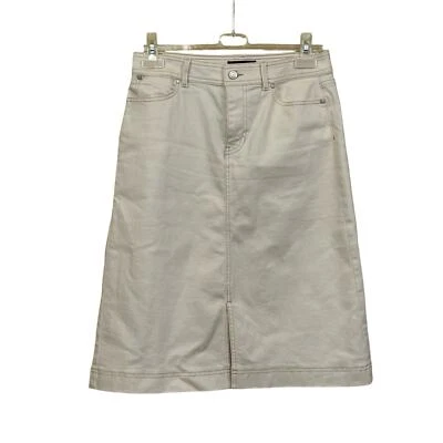 Falda vaquera Talbots crema, 8, sencilla, clásica, diaria, sin esfuerzo, discreta Foto 1 de 4