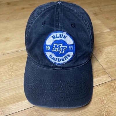 VTG Legacy Middle Tennessee Blue Raiders Navy Washed Style Dad Cap Strapback Hat - Image 1 of 4