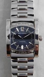 Bvlgari Assioma AA44S Automatic Blue/Gray Dial Stainless Steel Mens Watch...34mm - Picture 1 of 18