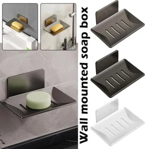 No Drilling Soap Dish Holder Wall Mounted Drain Soap Sponge Box for Soap Holder, - Picture 1 of 20