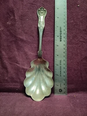 Cuchara para servir ensalada Sterling Wallace KINGS 9 1/4" 52 gramos sin monograma Foto 1 de 4