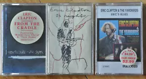 ERIC CLAPTON From The Cradle + 24 Nights + Eric's Blues 3 x Cassettes Used VG++ - Picture 1 of 3
