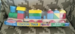 MELISSA AND DOUG WOODEN 18 PIECE STACKING TRAIN CLASSIC TOY NEW IN PACKAGE - Picture 1 of 8
