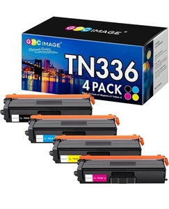EZ Ink TN-336 Black/Cyan/Magenta/Yellow Toner Ink Cartridges -Pack of 4 - New - Picture 1 of 6