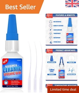 Schnell abbindender Keramikkleber - wasserfester Kleber für alle Bastelarbeiten, 30g - 3 Düsen - Bild 1 von 10