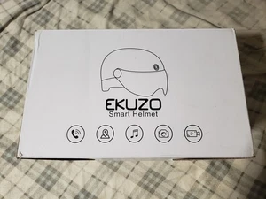 Casco inteligente Bluetooth Ekuzo DC con cámaras video HD delanteras y traseras - Caja abierta  - Imagen 1 de 7