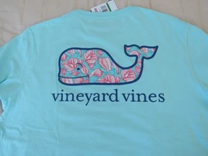 Camiseta Vineyard Vines "Ocean Shells" S/S Bolsillo, Nueva con Etiquetas - Para Hombre L - Azul Isla - Imagen 1 de 9