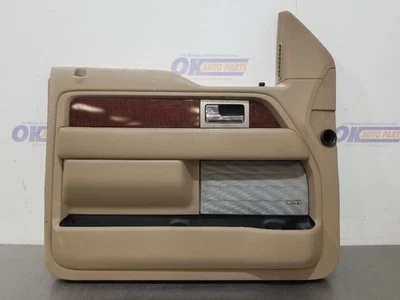 10 2010 FORD F150 KING RANCH FRONT DOOR TRIM PANEL BROWN LEATHER LEFT DRIVER Foto 1 de 4