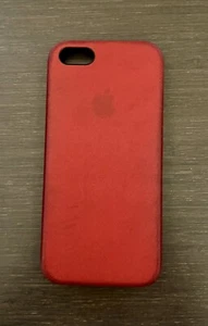 Genuine Original Official Apple iPhone 5 5S SE (2016) Leather Case - Red - Picture 1 of 10