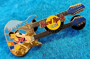 COZUMEL MEXICO SCUBA DIVE GIRL DOLPHIN & FISH DOUBLE GUITAR Hard Rock Cafe PIN - Picture 1 of 1