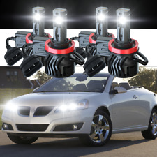 4X H9 H11 LED Headlight high low Beam Bulbs 6000k For Pontiac G6 2005 2006 -2010