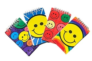 Dozen Spiral Smile Notebooks Favor Party Bag Fillers Prize Assortment 12 Pack - Picture 1 of 1