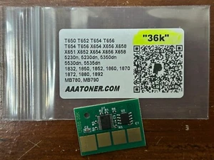 1 (36k) Toner Chip for Lexmark T650 T652 T654 T656 X651 X652 X654 656 658 Refill - Afbeelding 1 van 2