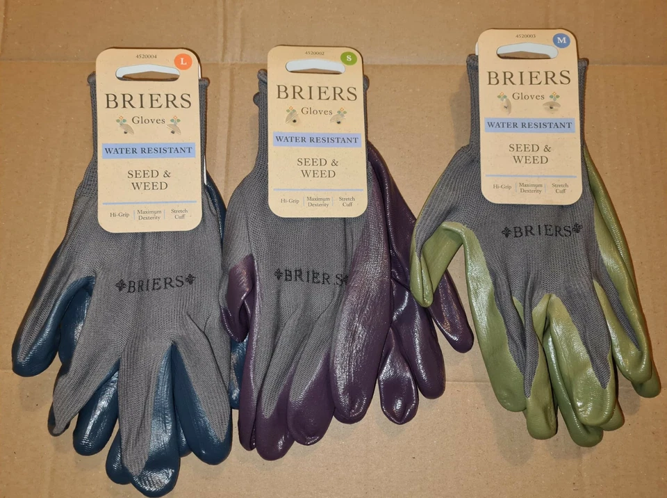 Briers Seed & Weed Water Resistant Gardening Gloves Sizes Small, Medium, Large - Image 1 of 4