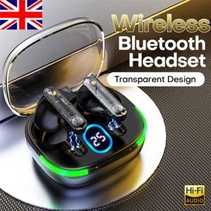 Bluetooth Earphones TWS Wireless Headphones InEar Music Earbuds For All Devices - Picture 1 of 21