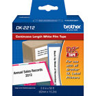 Brother DK2212 Label Tape 2.44" Width x 50' Length - Direct Thermal - White