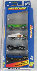 HOT WHEELS 1998 Motorin' Music 5 Car Set 25372 Gift Set Missing One Car Open Box - Picture 1 of 7