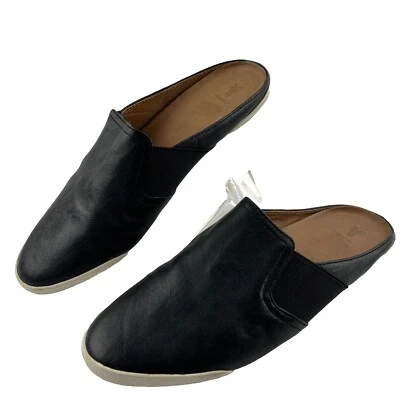 Frye Womens Melanie Black Leather Gore Slip On Mules Size 9.5 M - Image 1 of 4