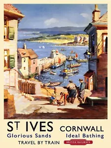 St Ives, Retro vintage style metal tin sign gift - Picture 1 of 1