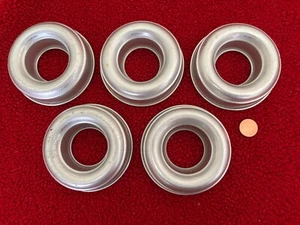 Lote de 5 sartenes redondas moldes individuales para hornear ensaladas de aluminio de colección - Imagen 1 de 3
