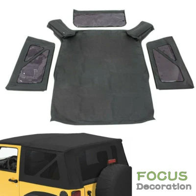 Repuesto techo blando + ventanas traseras tintadas para Jeep Wrangler 2 puertas 2010-2018 Foto 1 de 4