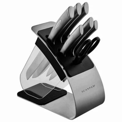 Scanpan 8 Piece Classic Steel Eclipse 8pc Knife Block Set  - Image 1 of 2