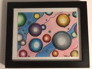ANGELA AVITIA ZEITGENÖSSISCHE KUNST SIGNIERT GEMÄLDE ABSTRAKT SURREALISMUS KÜNSTLER - Bild 1 von 10
