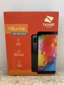 New Sealed Boost Mobile Bounce 6" HD+ 32GB 4G Android Smartphone 5MP - Black - Picture 1 of 2