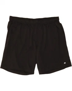 RUSSELL ATHLETIC Mens High Waist Sport Shorts XL Black Polyester BJ05 - Picture 1 of 4