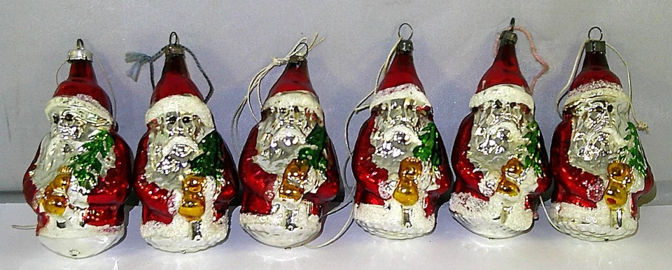 6x alter Nikolaus - Christbaumschmuck - Weihnachtsmann - Bild 1 von 1