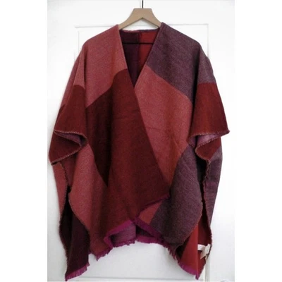 Poncho con capa LUCKY BRAND para mujer colorblock kimono envolvente talla única púrpura rojo rosa Foto 1 de 4